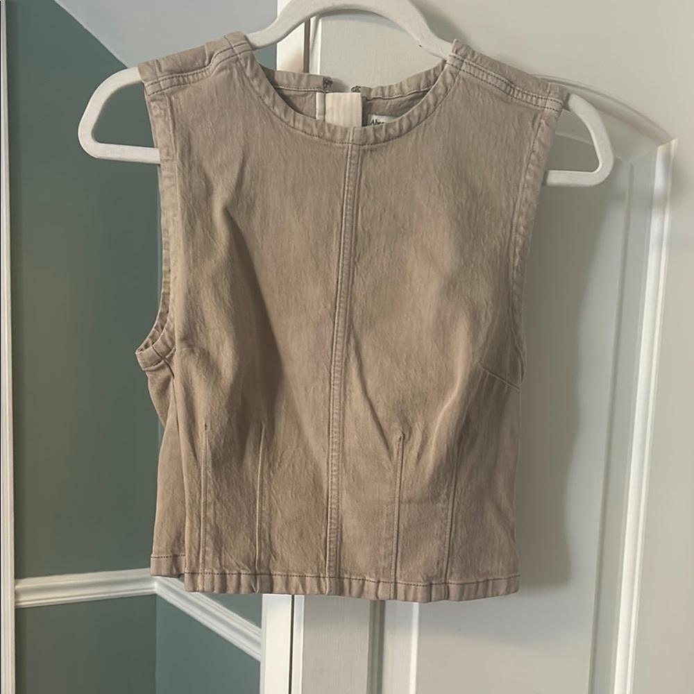 Sleeveless Tan Women's Top